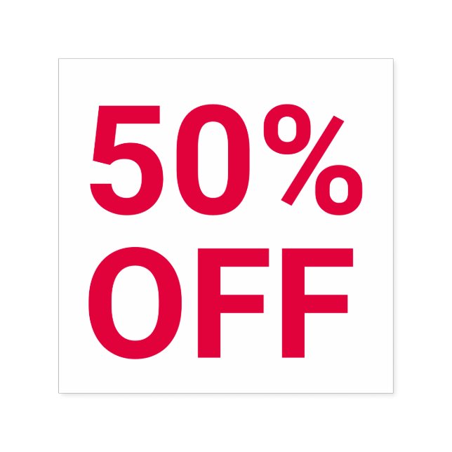 50 % Rabatt auf helle Red Sale Ticket Selbstfarbig Permastempel (Design)