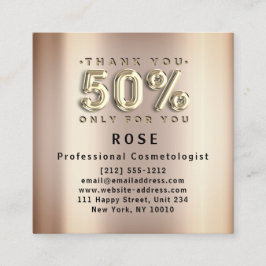 50% Rabatt Logos Danke Rose Gold Terminkarte