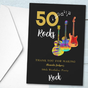 50 Rocks 50. Geburtstagsfeier Danke schön