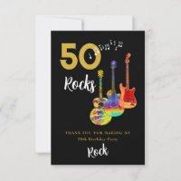 50 Rocks 50. Geburtstagsparty Danke
