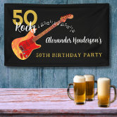 Rock 'n' Roll Partydekoration – Rockstar Banner Aus Glitzerkarton – Für Musik-Geburtstage, 1950er Partys & Karaoke-Abende