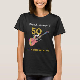 50 Rocks Pink Gold 50. Geburtstagsparty T-Shirt