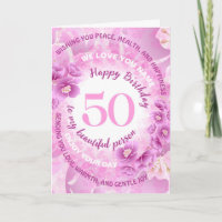 50 Rosa Kirschblüten Florale Meilenstein-Geburtsta