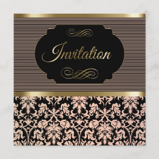 50. Rose des Geburtstags-Party-|, Gold u. Einladung