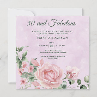 50. Rose Einladung