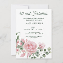 50. Rose Einladung