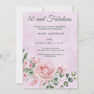 50. Rose Einladung