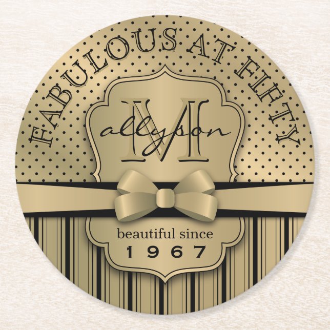 50. RUNDER PAPPUNTERSETZER (Vorderseite)