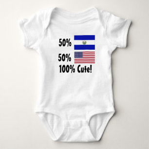 50% Salvadorianer 50% Amerikaner 100% niedlich Baby Strampler