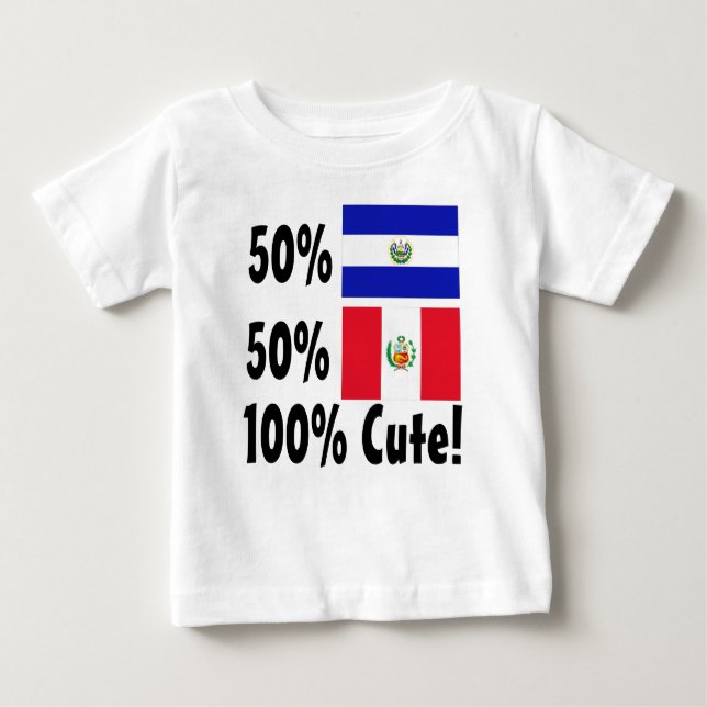 50% Salvadorianer 50% Peruaner 100% niedlich Baby T-shirt (Vorderseite)