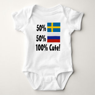 50 % Schweden 50 % Russland 100 % Niedlich Baby Strampler