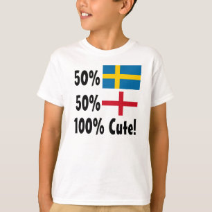 50% Schwedisch 50% Englisch 100% Niedlich T-Shirt