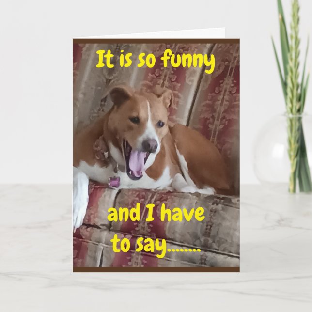 "50 SICHER SIEHT GUT AUS" SAY PUP KARTE (Vorderseite)