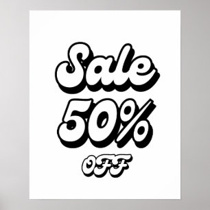 50% Sign, 50% Rabatt Sign, Großverkauf Poster