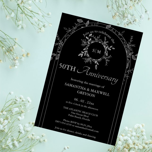 50. Silver (oder andere) Hochzeitstag Einladung (Von Creator hochgeladen)