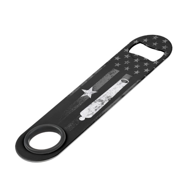 50 Staat und Betsy Ross American Flag und Cannon Speed Flaschenöffner (Vorderseite Schrägansicht)