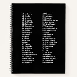 50-Staaten-Spiralblock Notizbuch