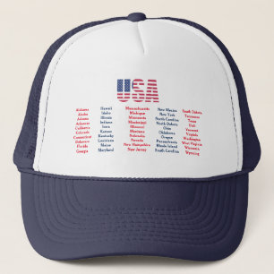 "50 Staaten" Trucker Hat Truckerkappe