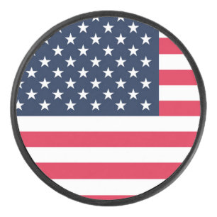 50-Sterne-Amerikanische Flagge: Old Glory Sterne u Eishockey Puck