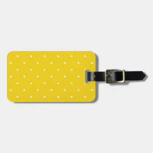 50 Style Lemon Yellow Polka Dot Gepäckanhänger
