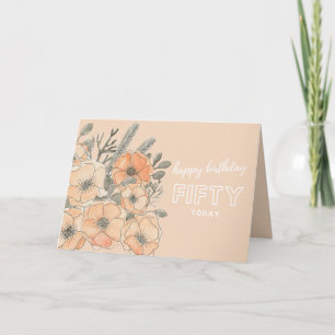50 th birthday card - FIFTY Karte