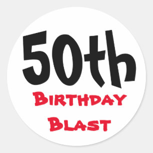50. Typografie-50. Geburtstag der Runder Aufkleber