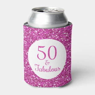 50 u. fabelhafter Geburtstags-Rosa-Glitzer Dosenkühler