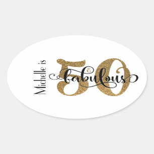 50 u. fabelhafter ovaler aufkleber