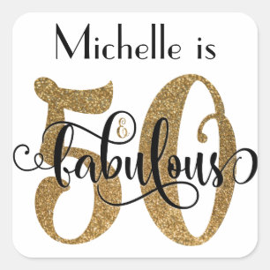 50 u. fabelhafter quadratischer aufkleber