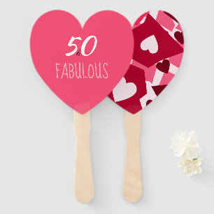 50 u. fabelhaftes Geburtstags-Party-Herz-geformte Fächer
