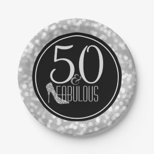 50 u. fabelhaftes schwarzes Silber-50. Pappteller