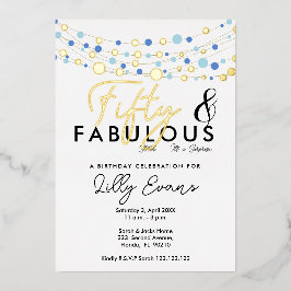 50. Überraschung Geburtstagsparty Einladung elegan