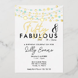 50. Überraschung Geburtstagsparty Einladung elegan