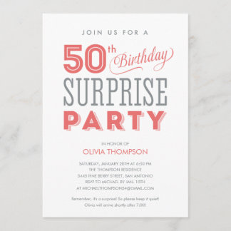 50. Überraschungs-Geburtstags-Einladungen Einladung