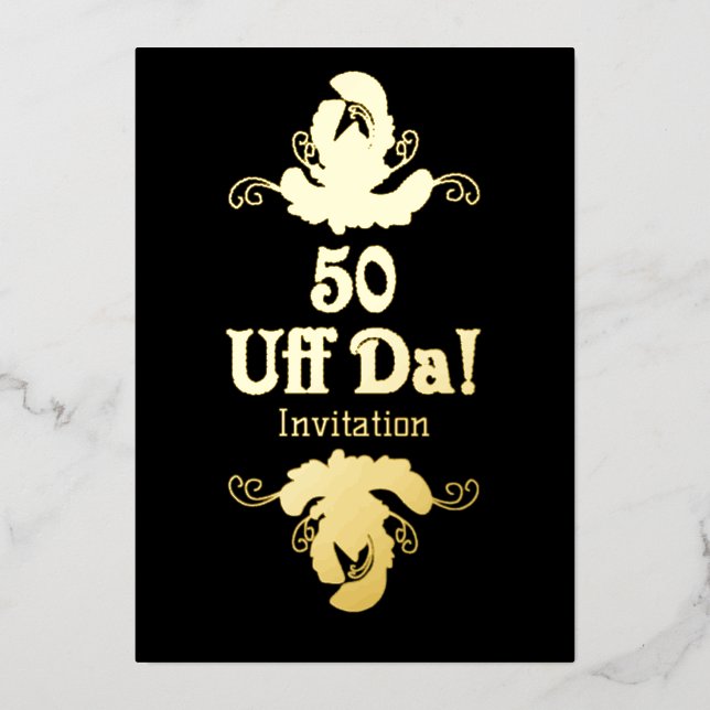 50. UFF DA Geburtstag Einladung (Vorderseite)