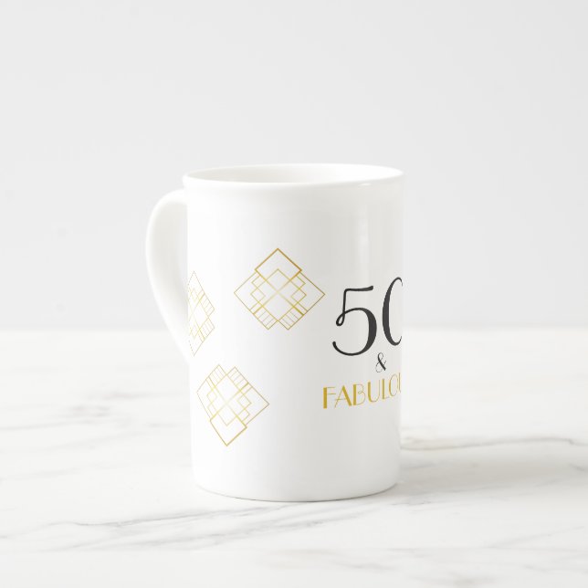 50 und das fabelhafte Art Deco Prozellantasse (Vorderseite Links)