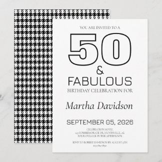 50 und Fabelhaft | Einladung zum 50. Geburtstag