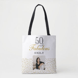 50 und Fabelhaft Gold Glitter Foto 50. Geburtstag