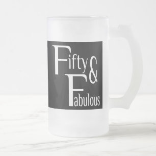 50 und fabelhaft mattglas bierglas