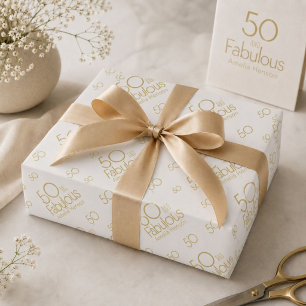 50 und Fabelhaft Moderne 50. Geburtstag Geschenkpapier