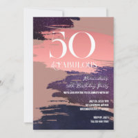 50 und Fabelhaft Rose Gold Abstract 50. Geburtstag