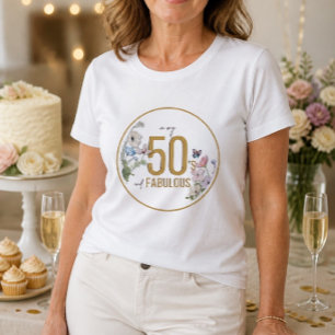 50 und Fabelhaft Wildblume Tri-Blend Shirt