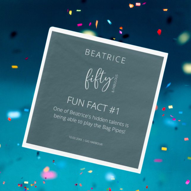 50 und fabelhafte 50. Geburtstag Spaß Fakt Serviette (Von Creator hochgeladen)