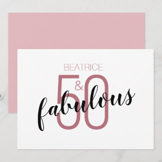 50 und fabelhafte 50. Geburtstags-Rose Gold