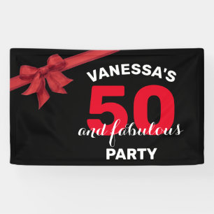 50 und fabelhafte 50. Geburtstagsparty Banner