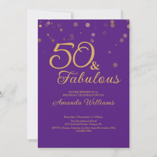 50 und fabelhafte 50. Geburtstagsparty Einladung