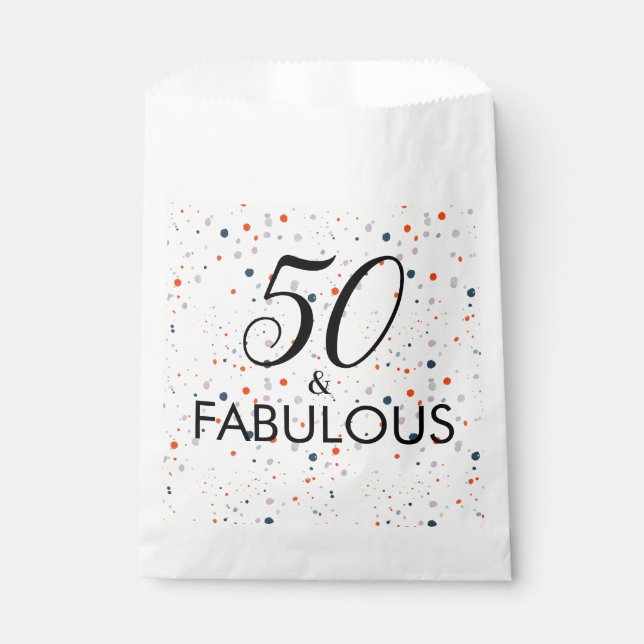 50 und fabelhafte Anpassung Geburtstagsparty Geschenktütchen (Vorderseite)