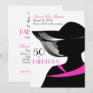 50 und fabelhafte Art Déco Elegant 50. Geburtstag Einladung
