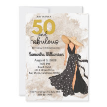 50 und fabelhafte Black and Gold Geburtstagsparty