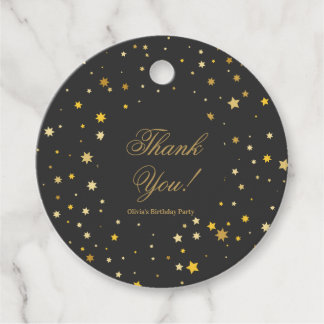 50 und fabelhafte Black Golden Birthday Party Geschenkanhänger